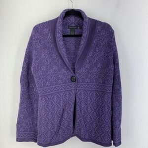 Nomadic Traders Womens Small Cardigan Sweater Fair Isle Fisherman Boho Nordic